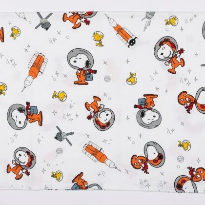 Snoopy Astronaut Outer Bed Sheet Single bed